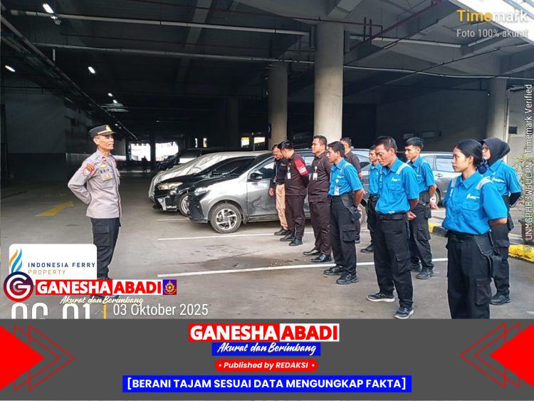 Personil Kskp Merak Polres Cilegon Polda Banten Sampaikan Pesan Kamtibmas Kepada Security