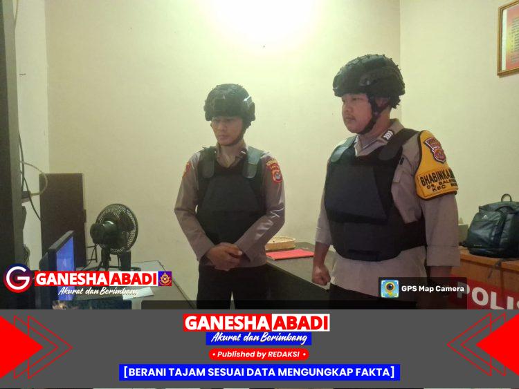Personel Polsek Mancak Laksanakan Sispam Mako, Pastikan Keamanan Markas Tetap Kondusif