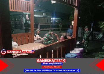 Babinsa Sambi Bersama Linmas Gelar Patroli Perkuat Keamanan Wilayah