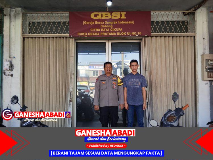 Polsek Cikupa Laksanakan Pengamanan Kegiatan Ibadah Minggu Kasih di Sejumlah Gereja