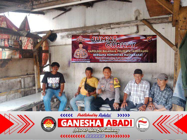 Bhabinkamtibmas Polsek Balaraja Giat Jumat Curhat, Serap Aspirasi dan Sampaikan Pesan Kamtibmas di Desa Talagasari