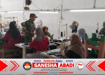Babinsa Berikan Pendampingan dan Dukungan kepada UMKM Konveksi Pakaian