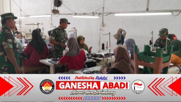 Babinsa Berikan Pendampingan dan Dukungan kepada UMKM Konveksi Pakaian