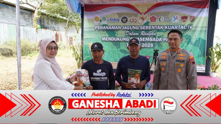 Polrestabes Semarang Ikuti Tanam Jagung Serentak Kuartal IV dan Peresmian Gudang Slog Polri