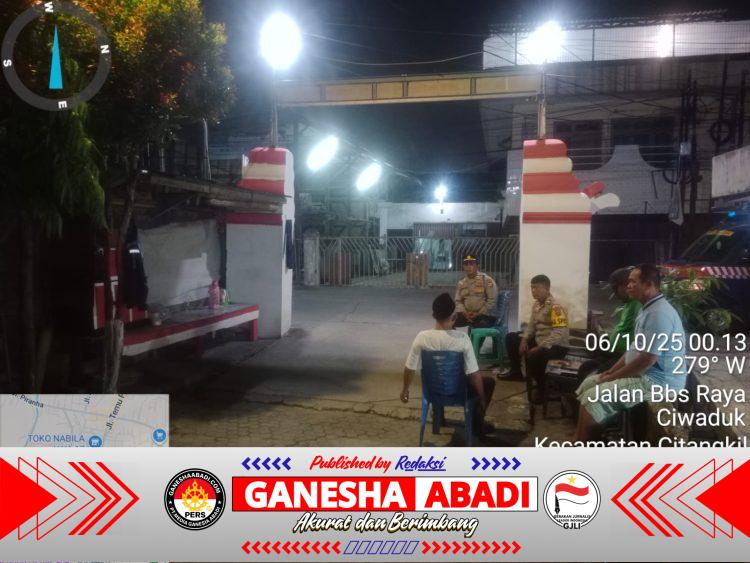Polsek Cilegon Sambangi Pos Security, Jalin Komunikasi dan Sampaikan Pesan Kamtibmas
