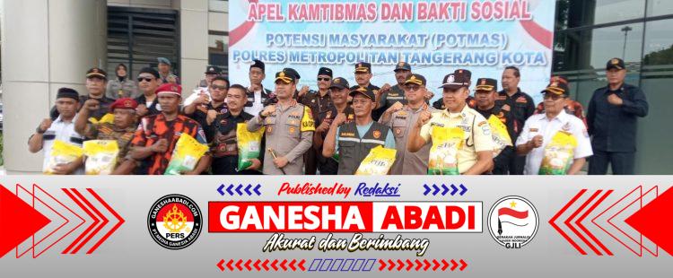 Perkuat Koordinasi Senkom Kota Tangerang bergabung dlm Apel Kamtibmas Potmas Bersama Polrestro Tangkot