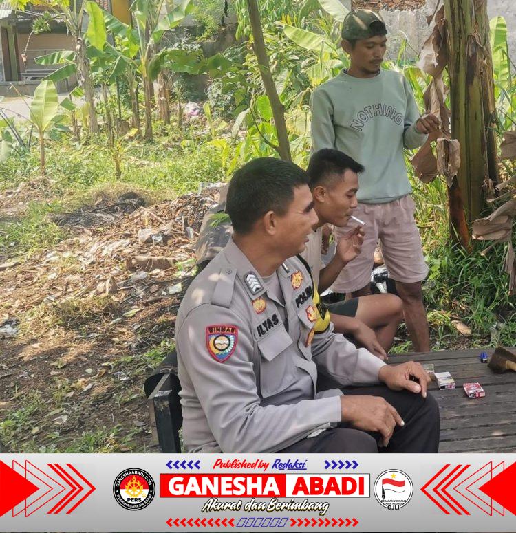 Bhabinkamtibmas Kelurahan Sukamulya Aipda Ilyas Lakukan Sambang dan Sosialisasi Layanan Kepolisian