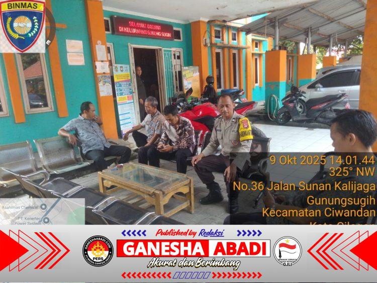 Bhabinkamtibmas Polsek Ciwandan Dampingi Pelayanan Masyarakat di Kantor Kelurahan