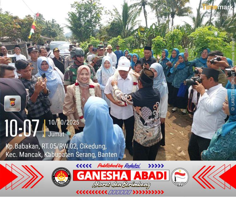 Polsek Mancak Amankan Kunjungan Bupati Serang dalam Rangka Hari Jadi Kabupaten Serang ke-499