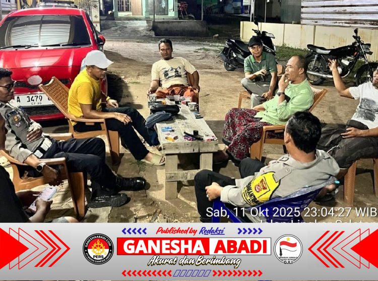 Bhabinkamtibmas Polsek Ciwandan Laksanakan Patroli Malam dan Sambang Warga Demi Ciptakan Kamtibmas Kondusif