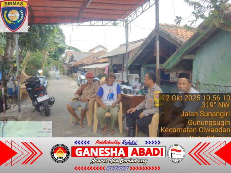 Bhabinkamtibmas Polsek Ciwandan Konsisten Jalin Silaturahmi dan Komunikasi dengan Warga