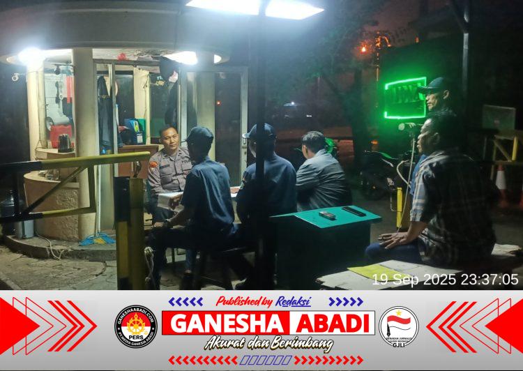 Polsek Cilegon Sambang Pos Security untuk Jalin Komunikasi Kamtibmas