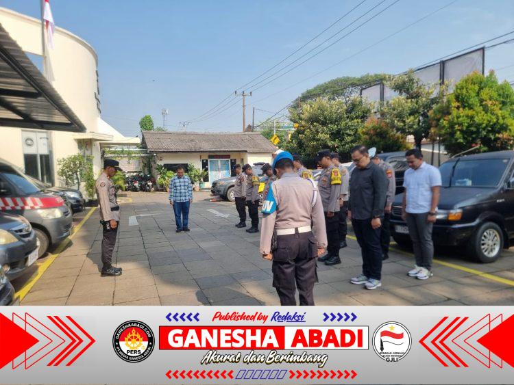 Kanit Samapta Polsek Cikupa Iptu Slamet Riyadi Pimpin Apel Pagi Personel