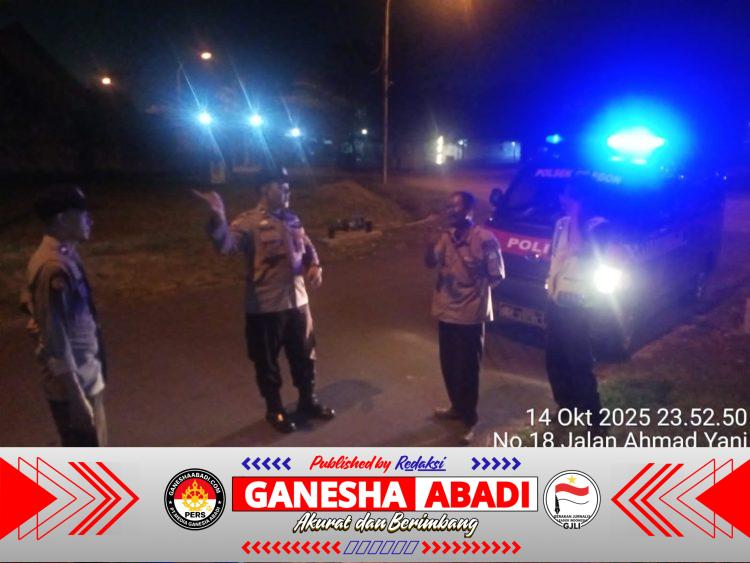 Blue Light Patrol Polsek Cilegon Antisipasi Kejahatan Malam Hari