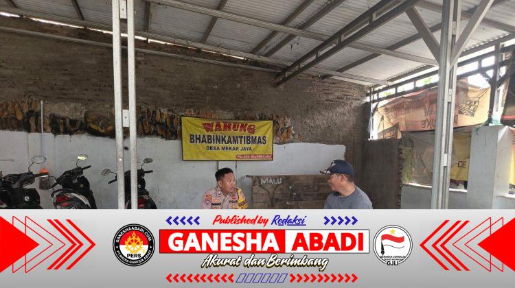 Bincang di Warung Bhabin, Bagus Wibi dan Briptu Alang Edukasi Warga Soal Kamtibmas