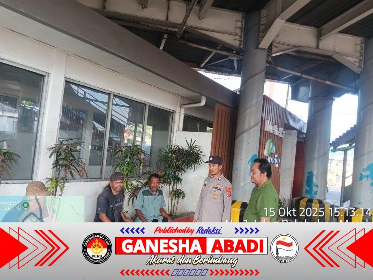Personel Samapta KSKP Merak Polres Cilegon Polda Banten Laksanakan Patroli Dialogis