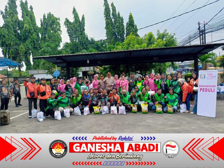 Dalam Rangka HKGB ke-73, Ketua Cabang Bhayangkari dan Kapolresta Tangerang Gelar Bakti Sosial di Polsek Balaraja