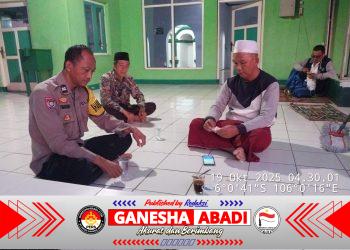 Dalam Pembinaan Rohani, Bhabinkamtibmas Polsek Ciwandan Sholat Subuh Berjama’ah.