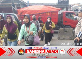 Anggota Lantas Polsek Cikupa Laksanakan Protap Sore, Wujudkan Kamseltibcar Lantas di Jalur Padat