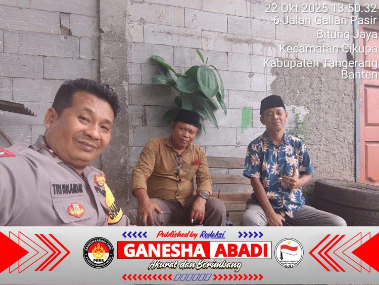 Bhabinkamtibmas Desa Bitung Jaya Sambangi Ketua RT dan RW, Perkuat Sinergi Jaga Kamtibmas