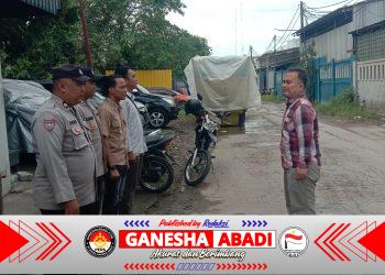 Polsek Cikupa Gelar Apel Pengamanan Aksi Unjuk Rasa Aliansi Buruh Banten Bersatu di Kawasan Industri De Facto