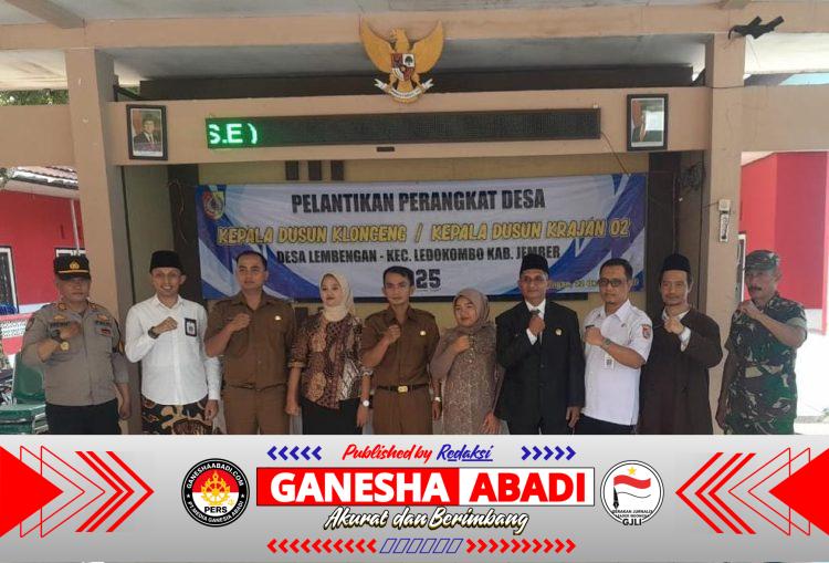 Kades Lembengan Lantik Dua Kepala Dusun Baru, Tegaskan Komitmen Pelayanan Prima untuk Masyarakat