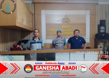 Untuk jaga Keamanan Polsek, Personil Polsek KP Banten lakukann Sispam Mako