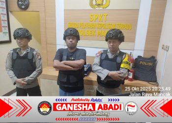 Polsek Mancak Laksanakan Patroli Blue Light Antisipasi GKTM di Wilayah Hukum Mancak