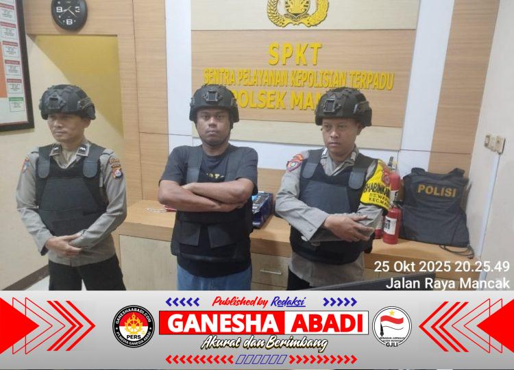 Polsek Mancak Laksanakan Patroli Blue Light Antisipasi GKTM di Wilayah Hukum Mancak
