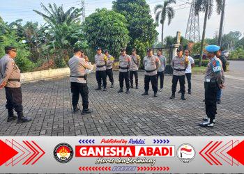 Polsek Cikupa Gelar Apel Pengamanan Kunjungan Wakil Presiden RI Gibran Rakabuming Raka di Mauk