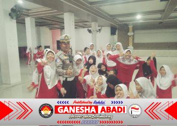Unit Lantas Polsek Cikupa Latih Polisi Cilik di SD Islam Terpadu Smart Syahida