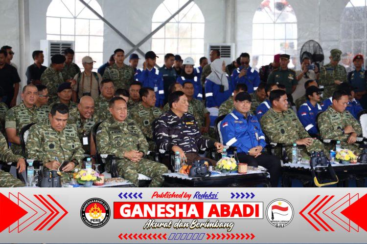 Panglima TNI Dampingi Menhan Saksikan Uji Penembakan Torpedo Kapal Selam Otonom Buatan Anak Bangsa