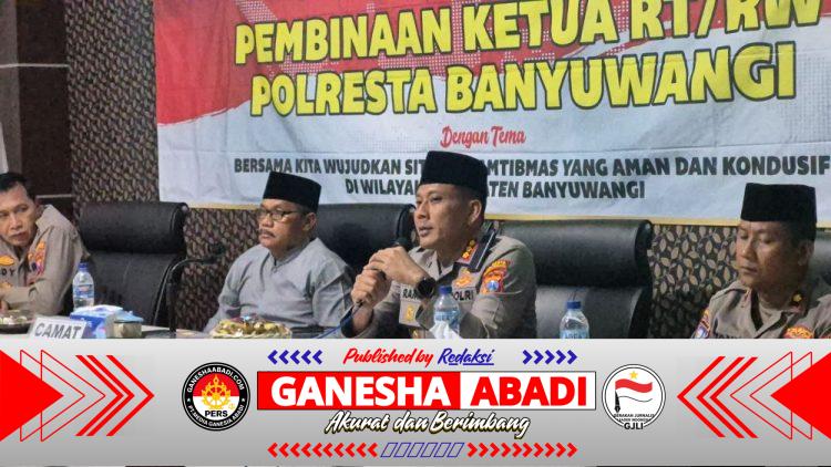 Kapolresta Banyuwangi Tegaskan Waspada Hoaks, Konflik Sosial, dan Narkoba dalam Jumat Curhat Bersama RT/RW Genteng