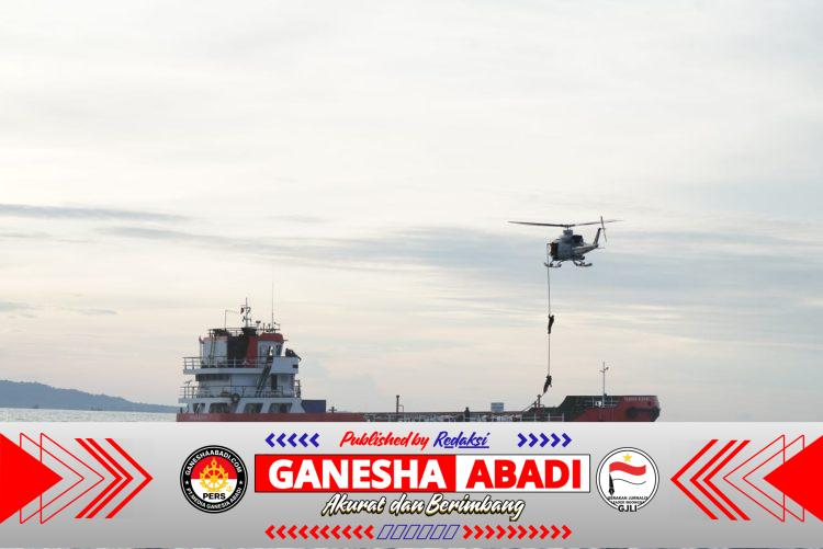 Kolaborasi Unsur Laut dan Udara, Tangkap Dua Kapal Pembawa Pasir Timah Ilegal