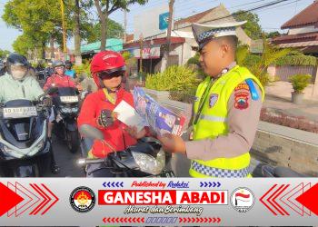 Satlantas Polres Klaten Gelar Penerangan Keliling Tertib Lalu Lintas dalam Rangka Ops Zebra Candi 2025
