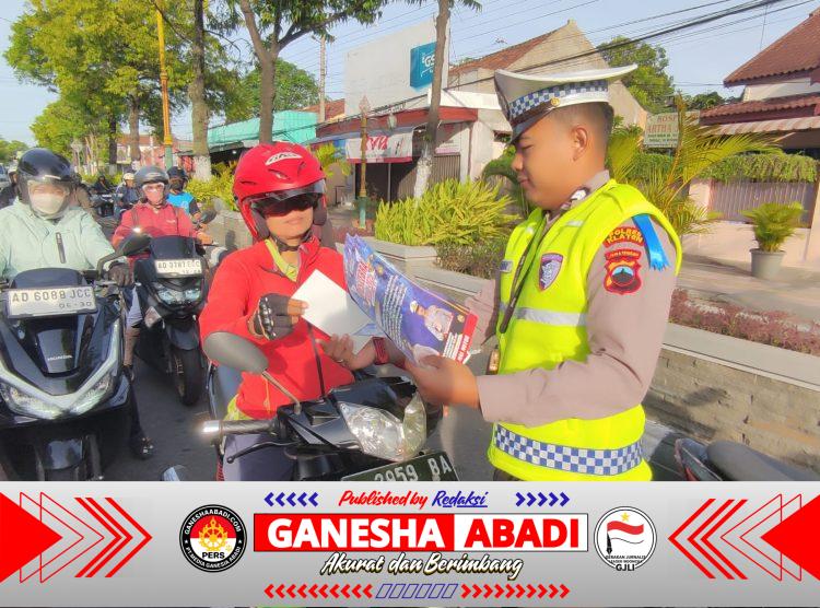Satlantas Polres Klaten Gelar Penerangan Keliling Tertib Lalu Lintas dalam Rangka Ops Zebra Candi 2025