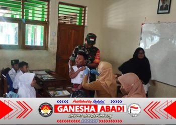 Wujudkan Generasi Sehat, Babinsa Koramil Klego Dampingi BIAS