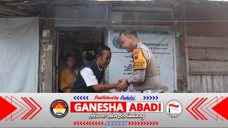 Seorang IRT Korban Kecelakaan Lalu Lintas, Dapat Bantuan Kursi Roda dari Satlantas Polres Pemalang