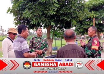 TNI dan Pemdes Sumberkencono Kolaborasi Tinjau Lahan Program Koperasi Desa Merah Putih