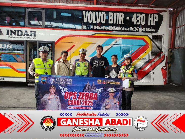 Satlantas Polres Klaten Melaksanakan kegiatan Sosialisasi dalam Rangka Ops Zebra Candi 2025