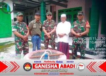 “TNI dan Warga Selo Kompak Rawat Sumur Resapan, Wujud Nyata Kemanunggalan dan Kepedulian Lingkungan”