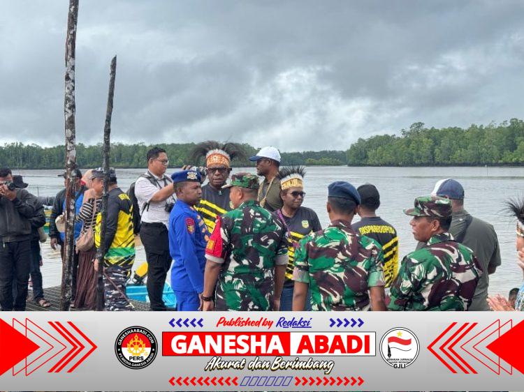 Dukung Pelestarian Budaya Bangsa, Dandim 1710/Mimika Hadiri Pembukaan Lomba Dayung dan Pentas Seni Budaya