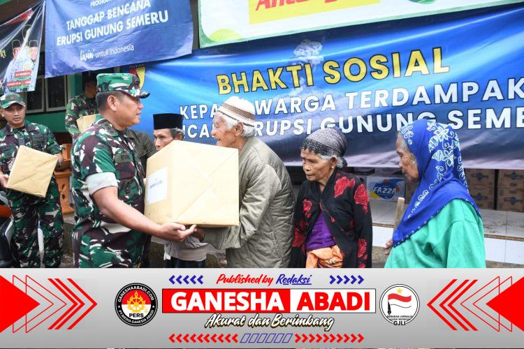Kasdam V/Brawijaya Tinjau Lokasi Terdampak Erupsi Semeru dan Gelar Bhakti Sosial untuk Warga