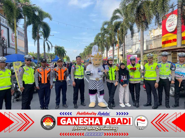 Satlantas Polres Klaten Hadirkan Art Policing di CFD Klaten untuk Dukung Ops Zebra Candi 2025