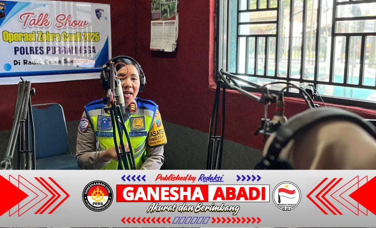 Polres Purbalingga Sosialisasikan Operasi Zebra Candi 2025 Lewat Dialog Interaktif di Radio