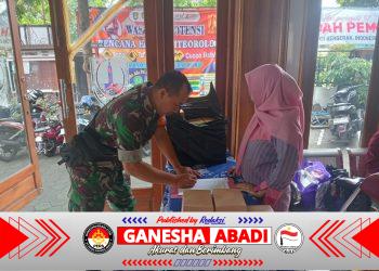 Babinsa Jayengan Dampingi Dulang Bareng dldi Wilayah Binaan