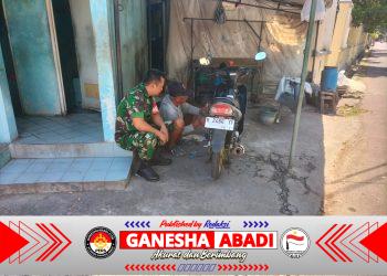 Tukang Tambal Ban Jadi Incaran dan Sasaran Komsosnya Babinsa Kemlayan