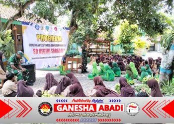 Babinsa Saradan Jadi Narasumber Pengenalan Pancasila kepada Siswa SD