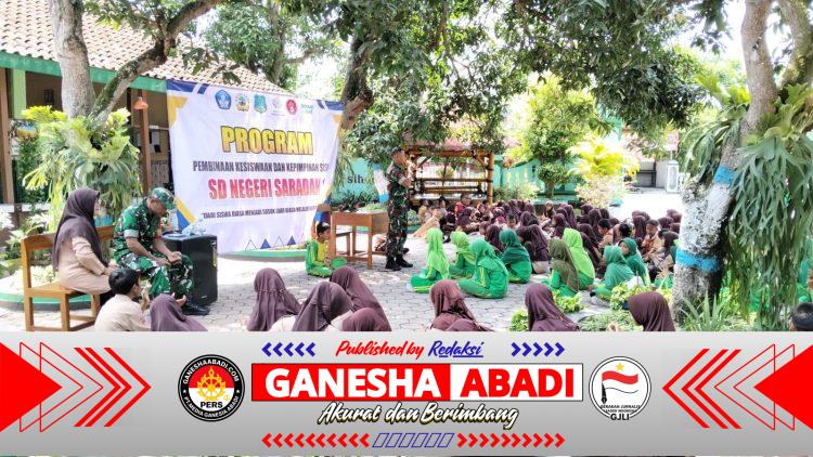 Babinsa Saradan Jadi Narasumber Pengenalan Pancasila kepada Siswa SD