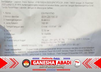 Edi Prayitno, Resmi Melaporkan Dugaan Pengancaman Melalui Media Elektronik